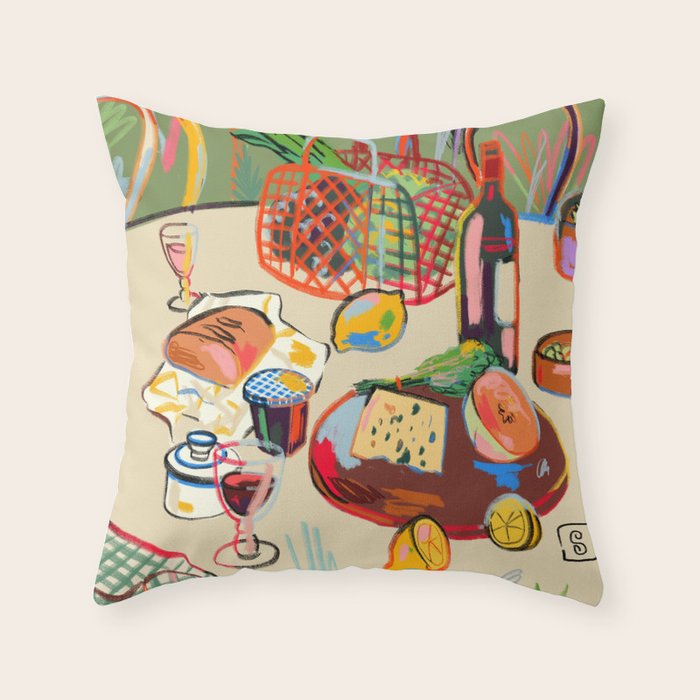 WINE BREAK Throw Pillow Gallery Image 6