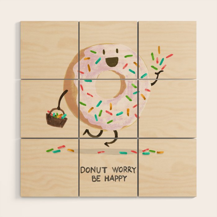Be Happy Wood Wall Art Gallery Image 1