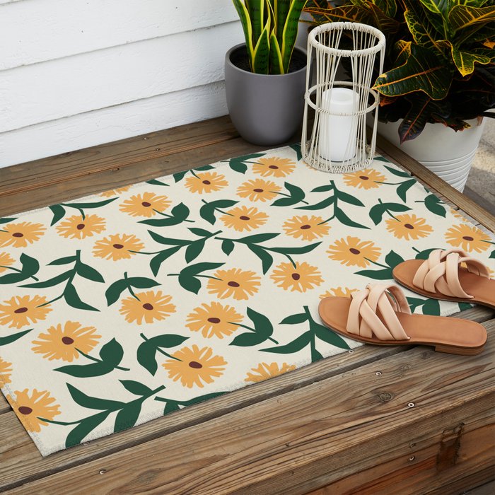 Prairie Sunflowers Outdoor Rug Gallery Image 2