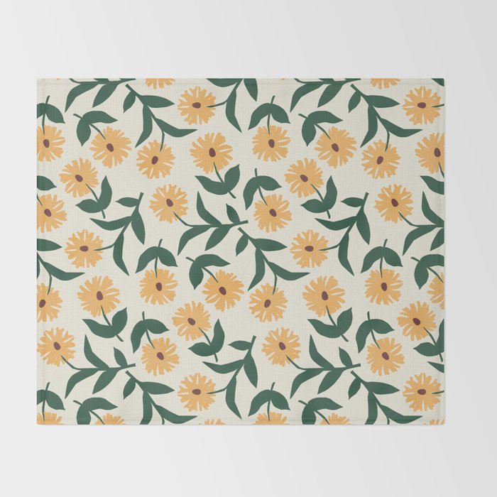 Prairie Sunflowers Throw Blanket Gallery Image 2