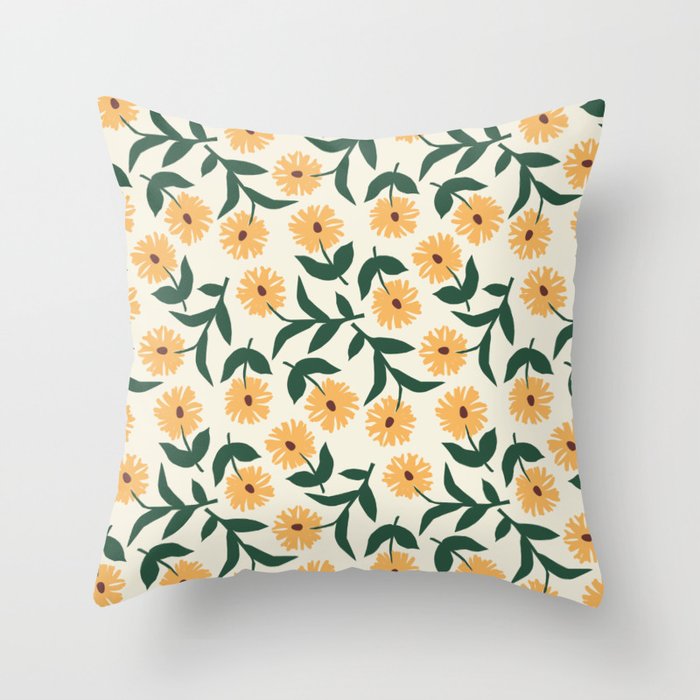 Prairie Sunflowers Throw Pillow Gallery Image 6