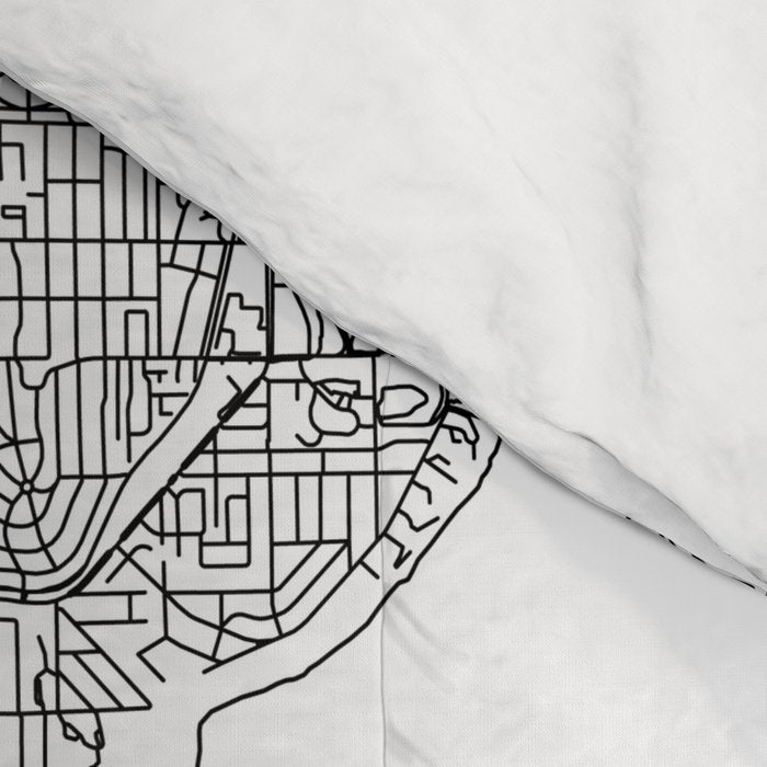 Seattle White Map Comforter Gallery Image 4