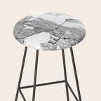 Seattle White Map Stool Gallery Image 2