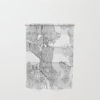 Seattle White Map Wall Hanging Gallery Image 1
