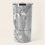 Seattle White Map Travel Mug Gallery Image 1