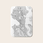 Seattle White Map Bath Mat Gallery Image 1