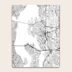 Seattle White Map Notebook Gallery Image 4