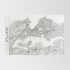 Seattle White Map Rug Gallery Image 2