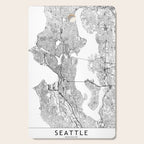 Seattle White Map Cutting Board Gallery Image 1