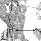 Seattle White Map Coffee Mug Gallery Image 2