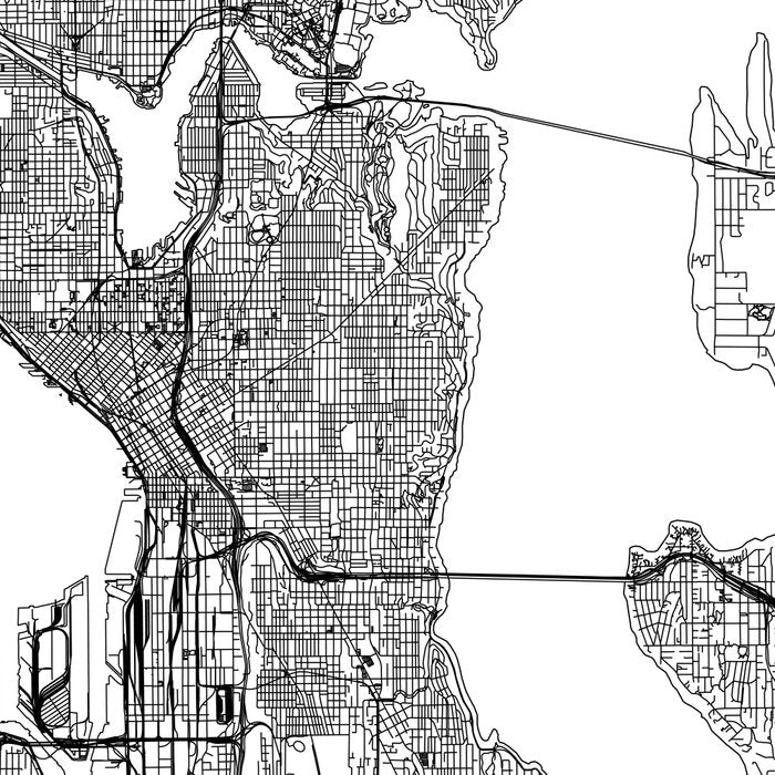 Seattle White Map Coffee Mug Gallery Image 2