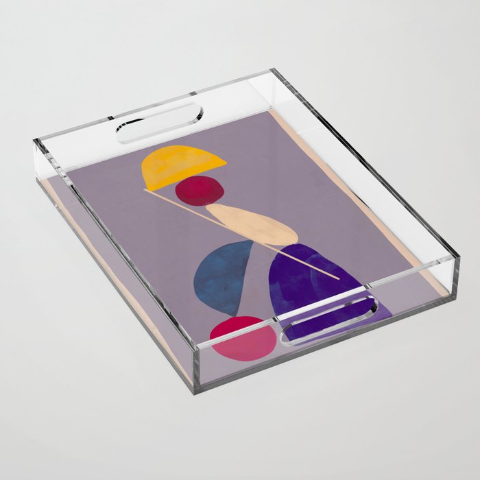 Modern Abstract Minimal Shapes 84 Acrylic Tray Gallery Image 1