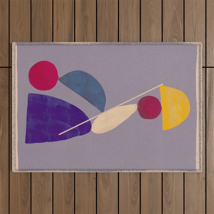 Modern Abstract Minimal Shapes 84 Outdoor Rug Gallery Image 1