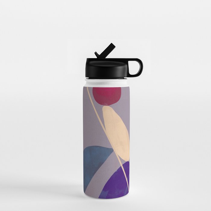 Modern Abstract Minimal Shapes 84 Water Bottle Gallery Image 1