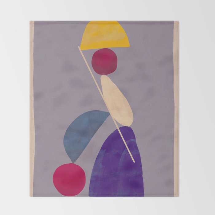 Modern Abstract Minimal Shapes 84 Throw Blanket Gallery Image 2