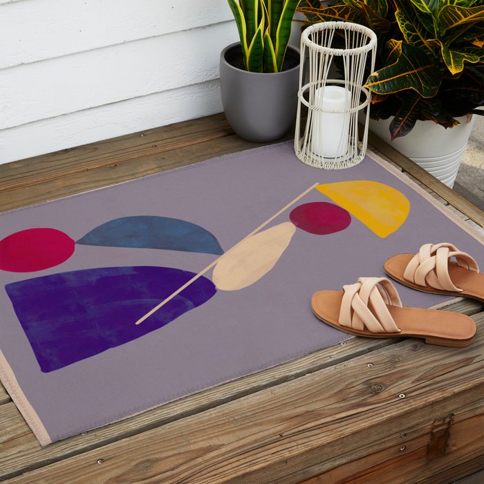 Modern Abstract Minimal Shapes 84 Outdoor Rug Gallery Image 2