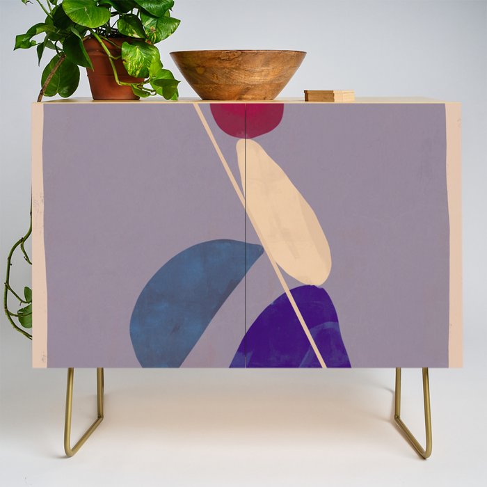 Modern Abstract Minimal Shapes 84 Credenza Gallery Image 1