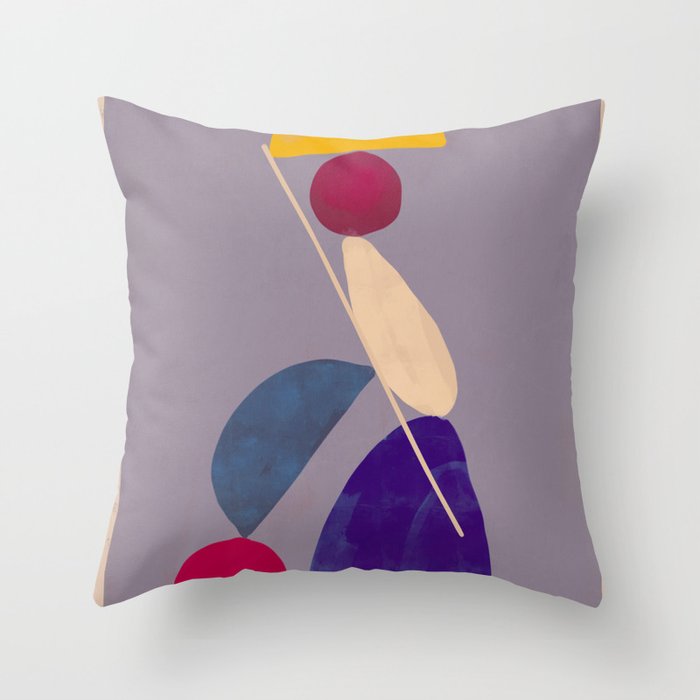 Modern Abstract Minimal Shapes 84 Throw Pillow Gallery Image 6
