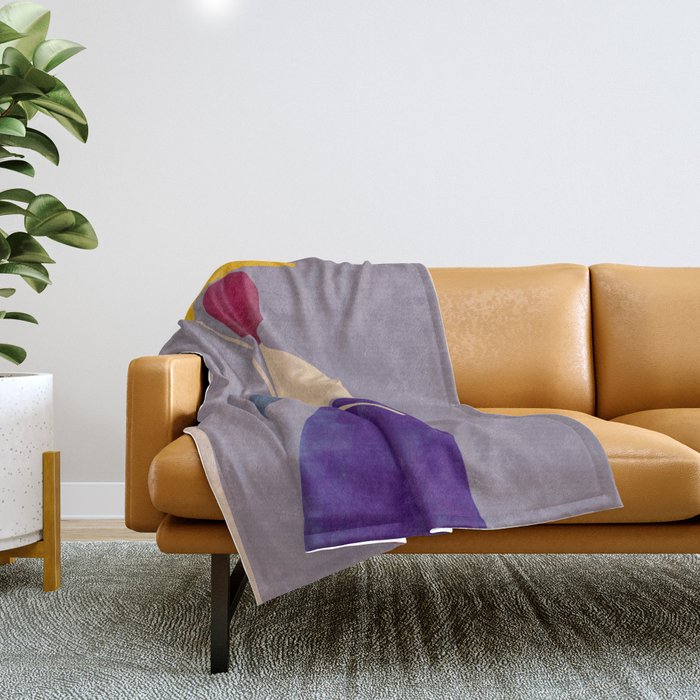 Modern Abstract Minimal Shapes 84 Throw Blanket Gallery Image 1