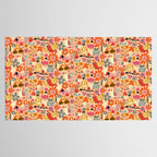 Playful Meadow Cute Animals with Motivational Affirmations - Bright and Warm Tablecloth Gallery Image 2