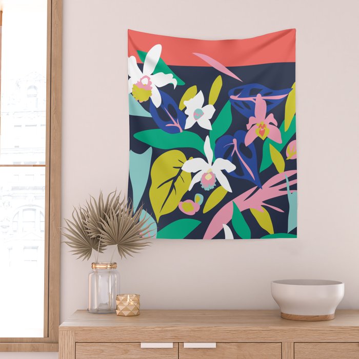 Orchid Jungle   Wall Tapestry Gallery Image 2