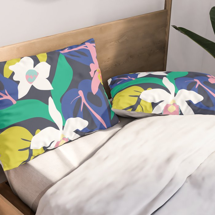 Orchid Jungle   Pillow Sham Gallery Image 2