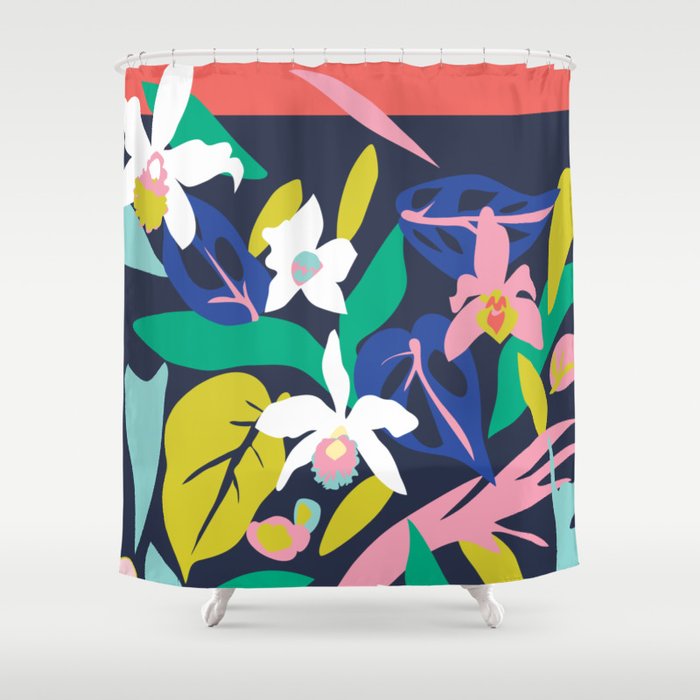 Orchid Jungle   Shower Curtain Gallery Image 1