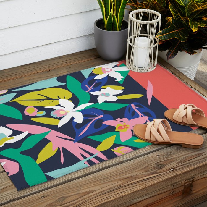Orchid Jungle   Outdoor Rug Gallery Image 2