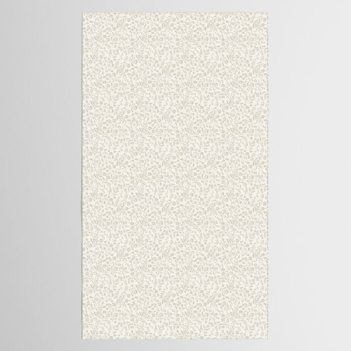 Beige Ditsy Toile Floral Tablecloth Gallery Image 2