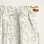 Beige Ditsy Toile Floral Window Curtain Gallery Image 2