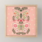  Folk Butterflies -Peach Mini Art Print Gallery Image 1