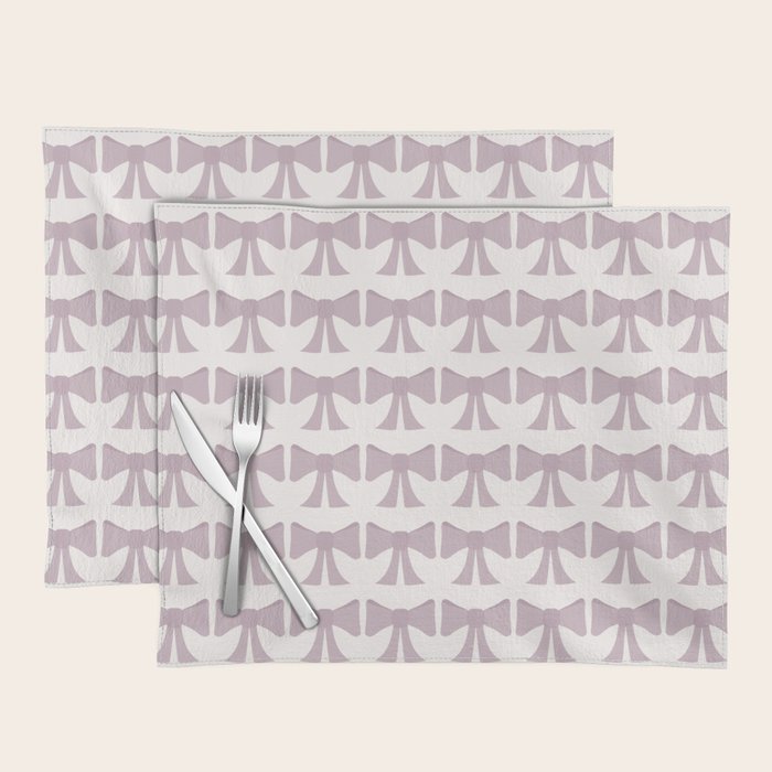 Vintage Bows IX Lavender Purple Placemat Gallery Image 1