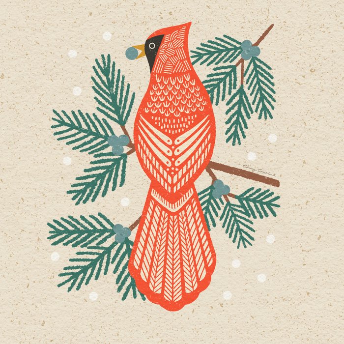 Cardinal Bird and Pine Branches Coffee Mug Gallery Image 2