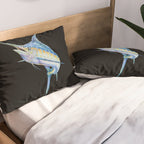 Blue Marlin Pillow Sham Gallery Image 2