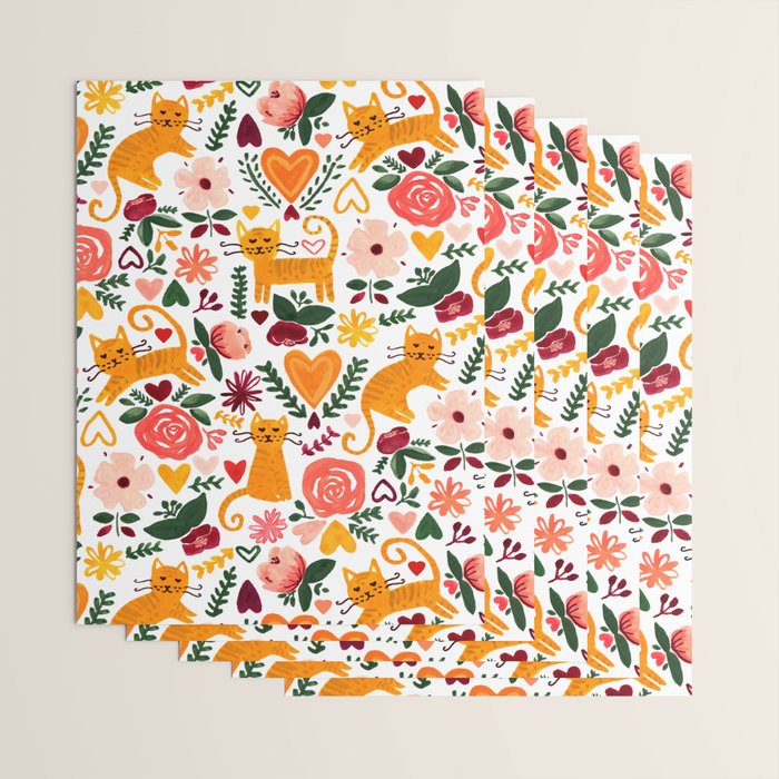 Valentine Cats Wrapping Paper Gallery Image 3