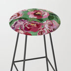 Happy peony vintage mint background Stool Gallery Image 2