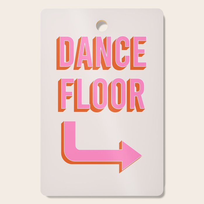Dance Floor Right Arrow (Pink Orange) Cutting Board Gallery Image 1