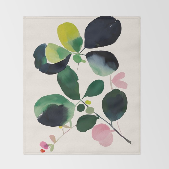 Botanic Form II Throw Blanket Gallery Image 2