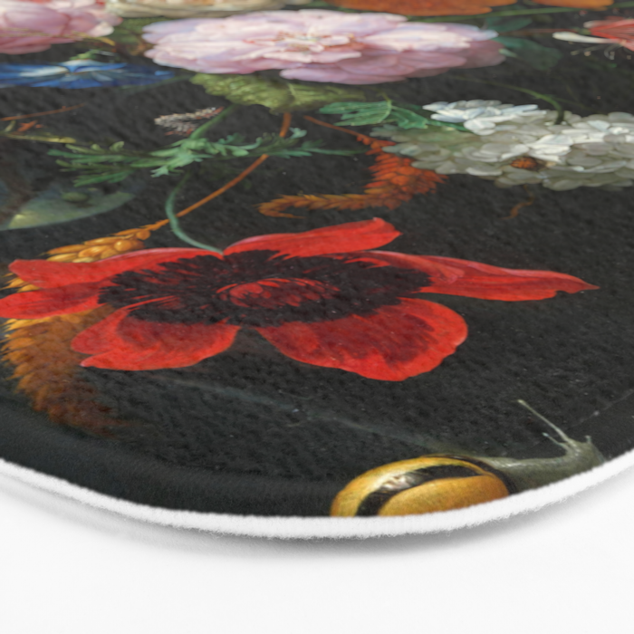 Jan Davidsz. de Heem "Still Life with Flowers in a Glass Vase" Bath Mat Gallery Image 3