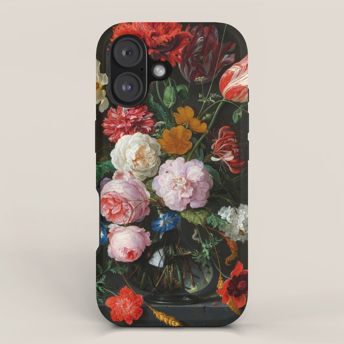 Jan Davidsz. de Heem "Still Life with Flowers in a Glass Vase" iPhone Case Gallery Image 1