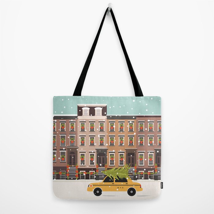 New York City Christmas Tote Bag Gallery Image 2