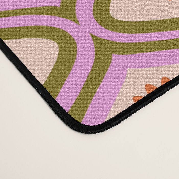70s Disco Daisy Flower Pattern Desk Mat Gallery Image 4
