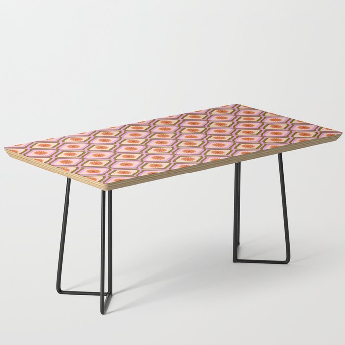 70s Disco Daisy Flower Pattern Coffee Table Gallery Image 1