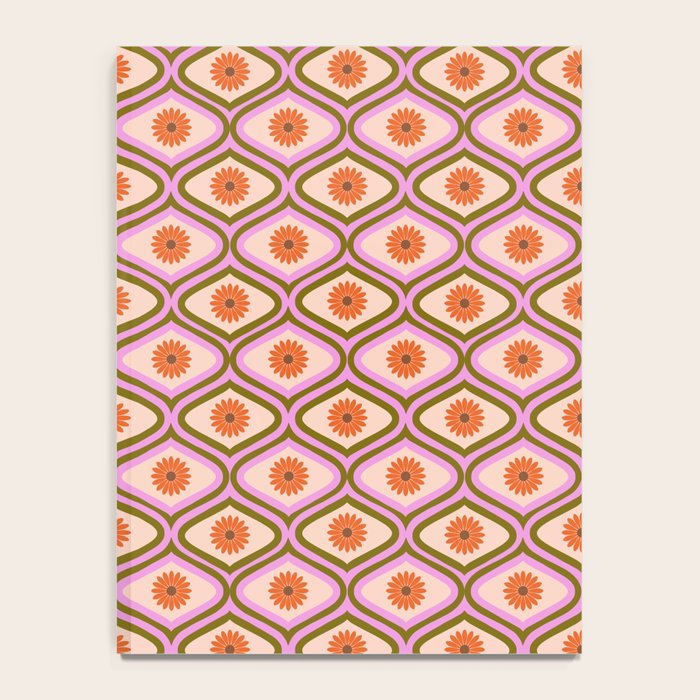 70s Disco Daisy Flower Pattern Notebook Gallery Image 4