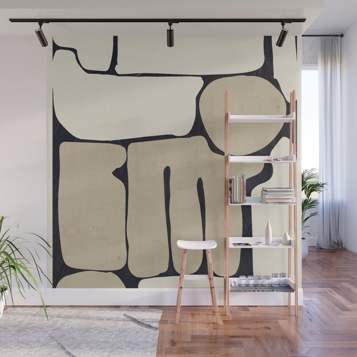 Modern Abstract Minimal Shapes 163 Wall Mural Gallery Image 1