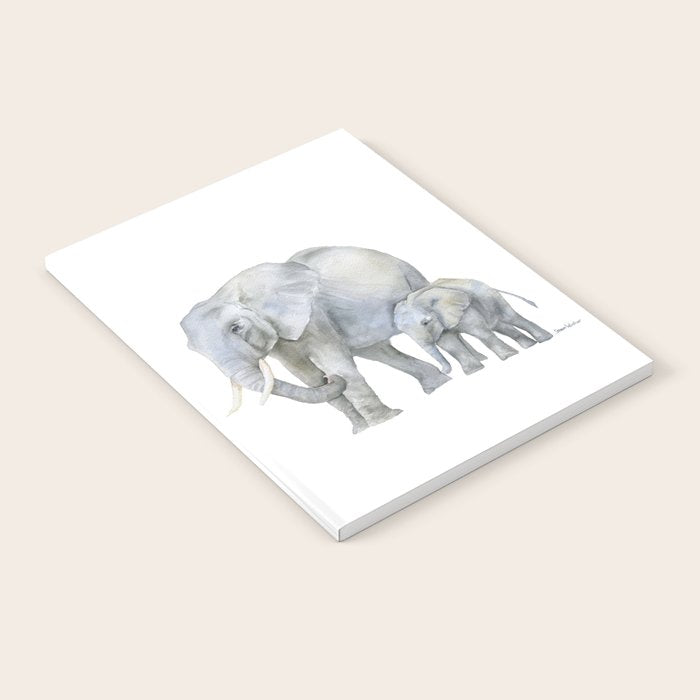 Mother and Baby Elephants Notebook Gallery Image 1