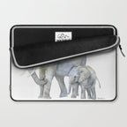 Mother and Baby Elephants Laptop Sleeve Gallery Image 2