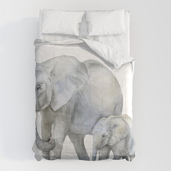 Mother and Baby Elephants Comforter Gallery Image 6