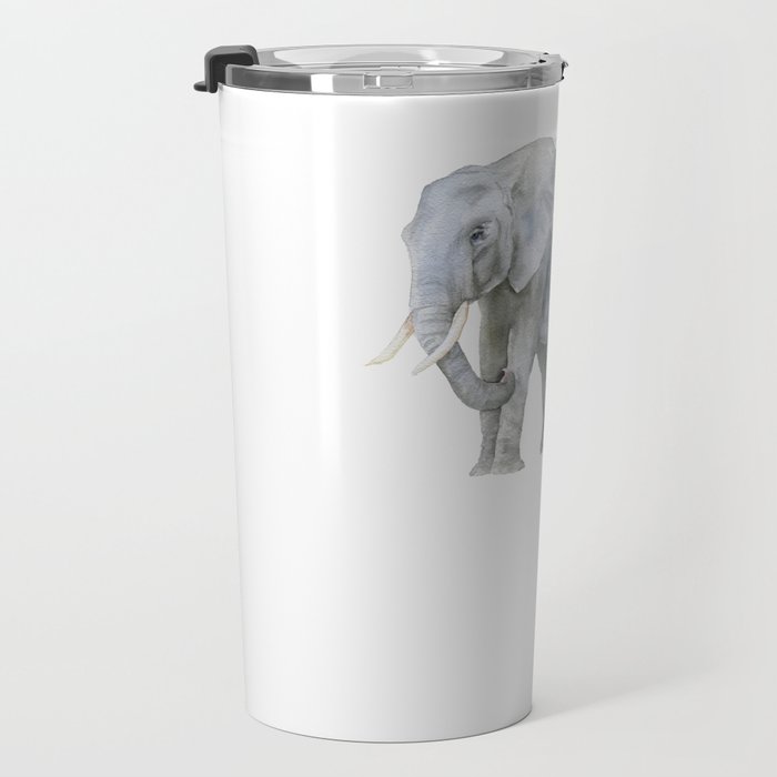 Mother and Baby Elephants Travel Mug Gallery Image 3