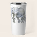Mother and Baby Elephants Travel Mug Gallery Image 1